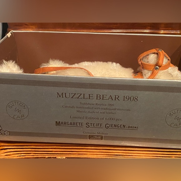 STEIFF 1990 LIMITED EDT. REPLICA 1908 MUZZLE BEAR/STEIFF 16cm MINI MUZZLE BEAR - Picture 3 of 15